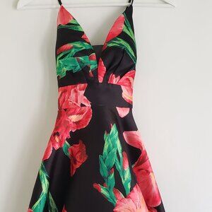 New Short Floral  Grad Dress